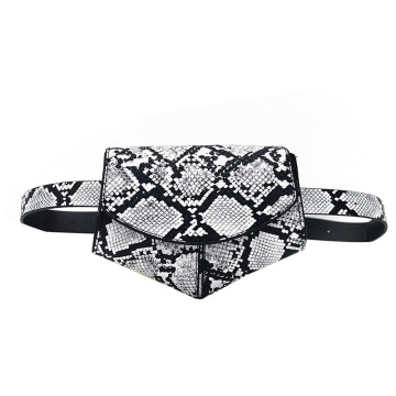 New Arrival Fashion Mini PU Leather Serpentine Solid Designers Waist Bags for Ladies Women